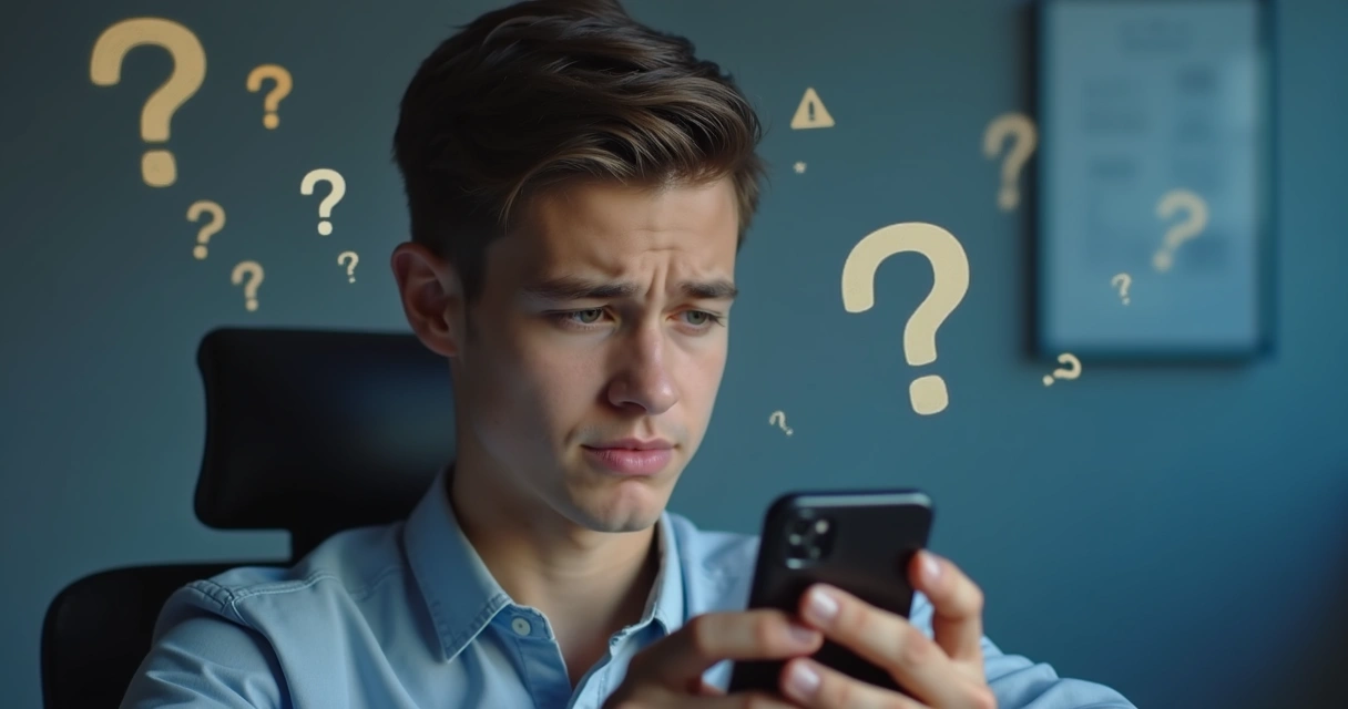 Pessoa confusa lendo mensagem de LinkedIn genérica 