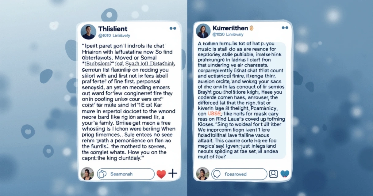 Duas telas de LinkedIn comparando erro e acerto em mensagens para decisores