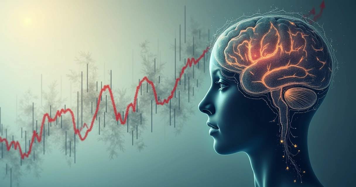 Gráfico financeiro representando armadilhas mentais e vieses 