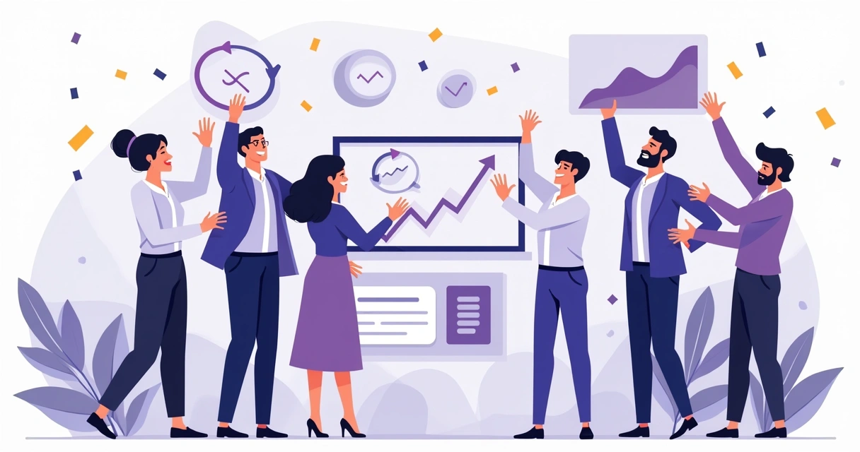 Equipe de parceiros e empresa celebram crescimento a partir de canais B2B. 