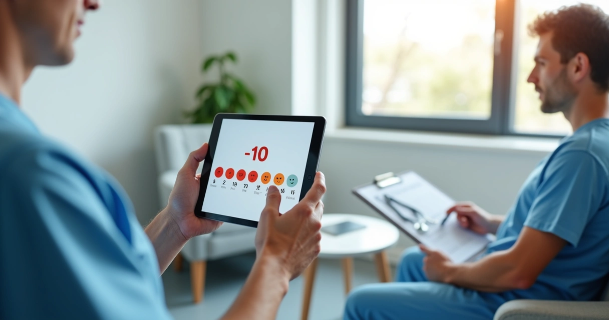 Escala de dor numérica de 0 a 10 para avaliação da intensidade da dor em pacientes