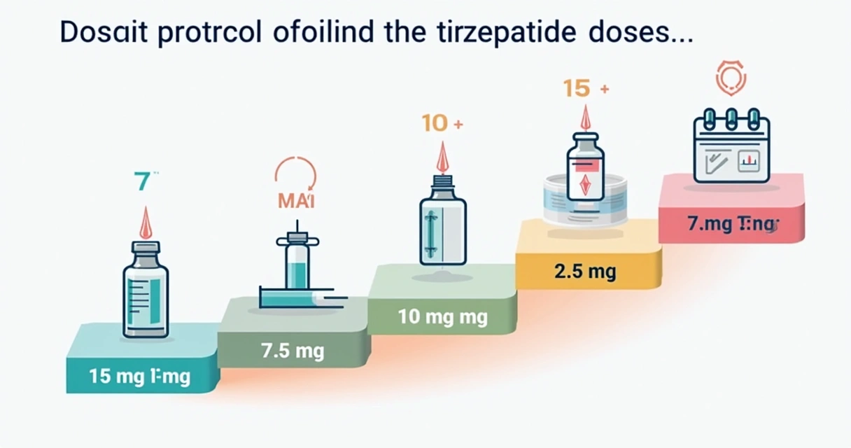 Tabela com escala de doses crescentes de tirzepatida para emagrecimento semanal 
