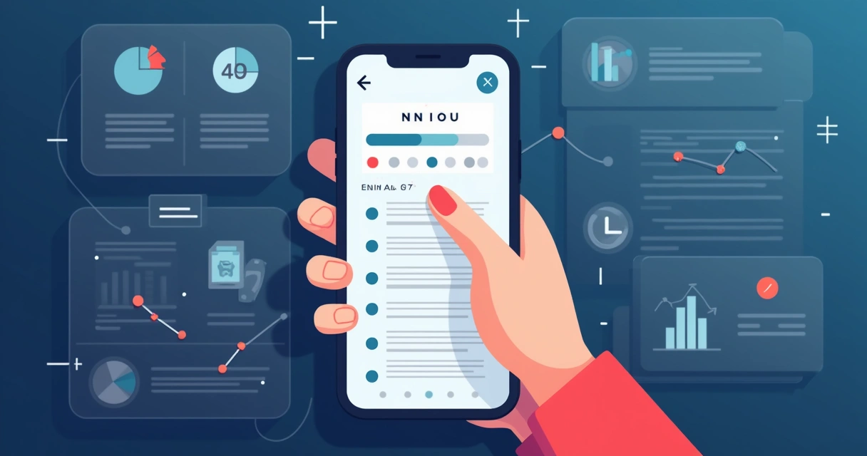 Pesquisa de satisfação com escala Likert exibida em aplicativo mobile. 