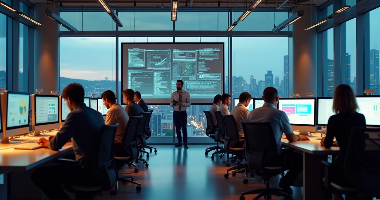 Equipe sendo treinada simultaneamente online 