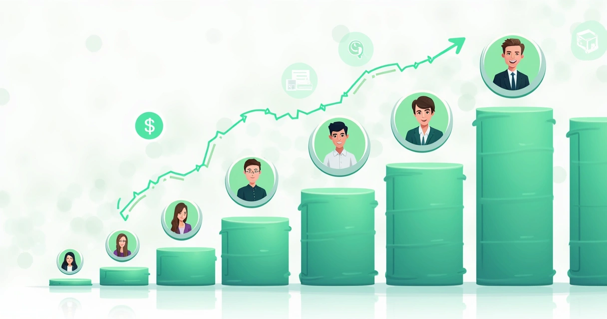 Plataforma crescendo com mais assinantes em tela digital 