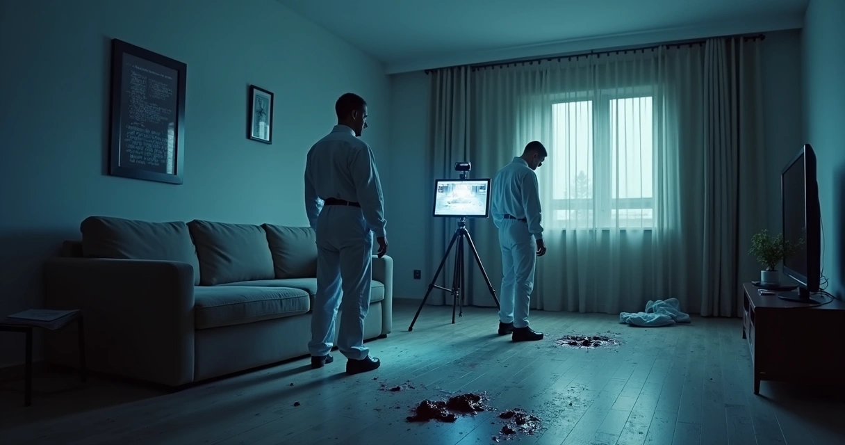 Escaneamento 3D de local de crime em ambiente interno 