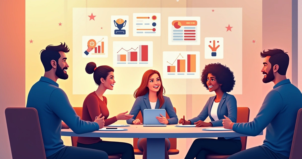 Equipe analisando soluções de IA para vendas 
