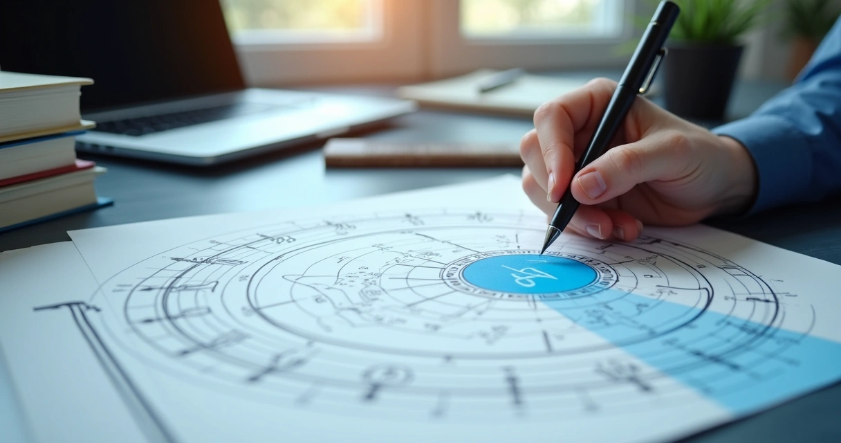 Gráfico astrológico com signo ascendente em destaque 
