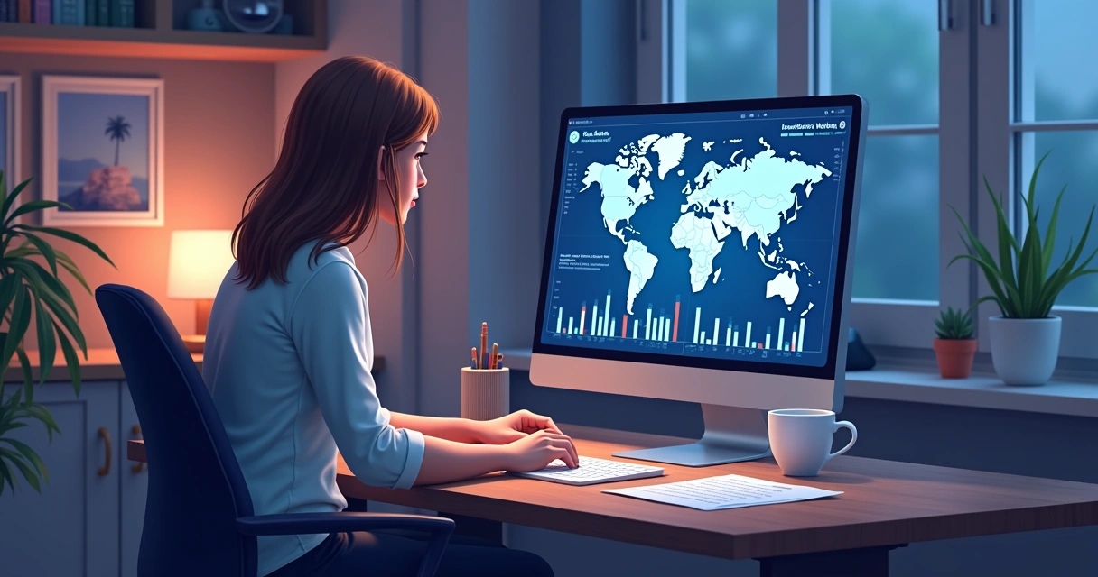 Pessoa analisando plataformas de investimento no computador 