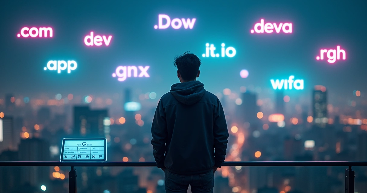 Painel de placas luminosa com diferentes domínios para apps próprios 