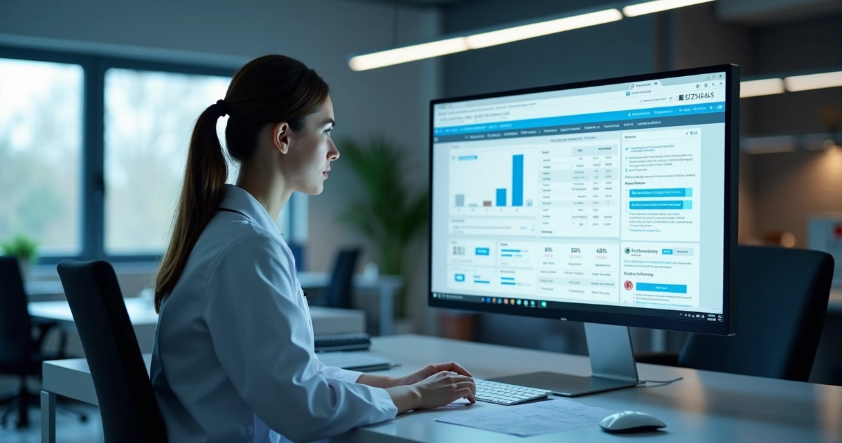 Profissional analisando no computador critérios para escolha de ferramenta de dados 
