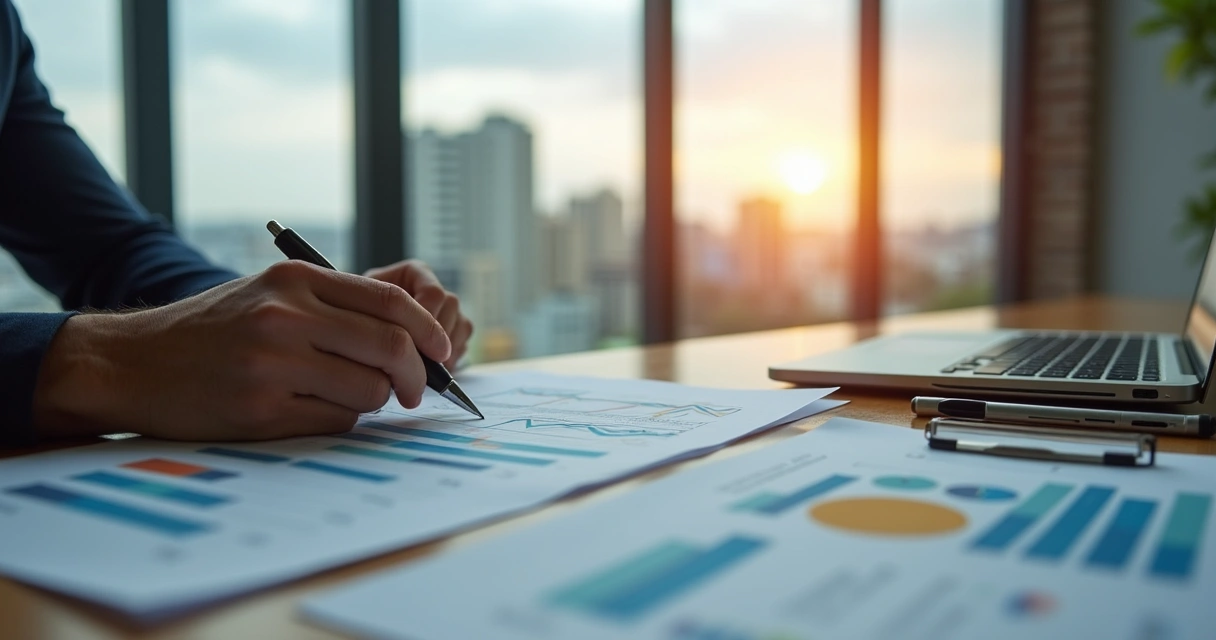 Empresário analisando propostas de fornecedores de ERP