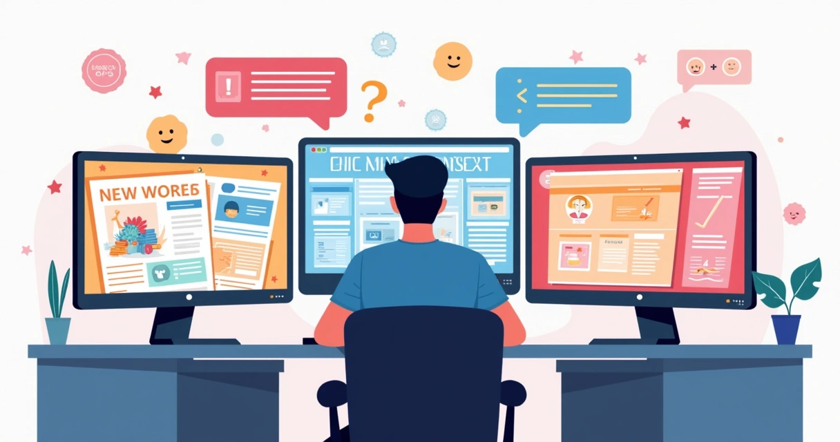 Pessoa analisando plataformas para catálogo digital 