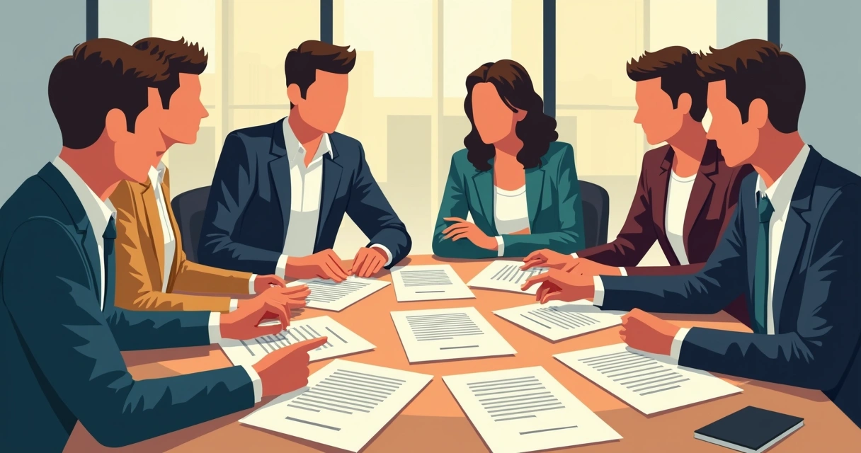 Pessoa escolhendo texto para placa de homenagem em reunião 