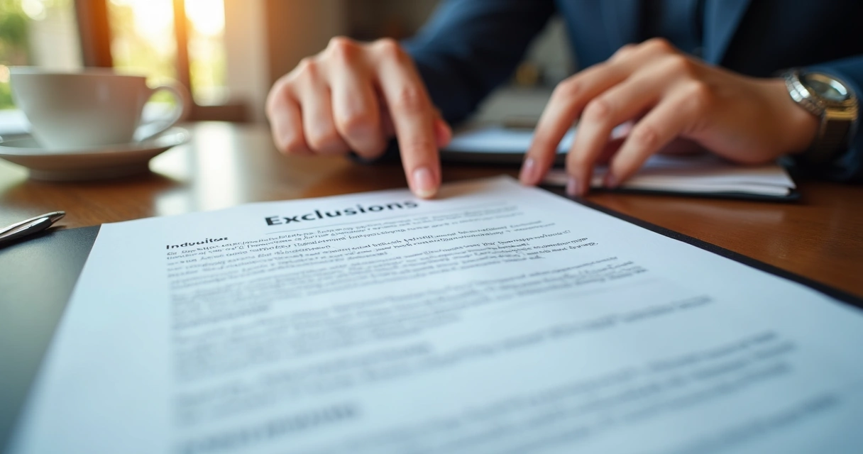 Detalhe de escopo em proposta durante reunião de negócios