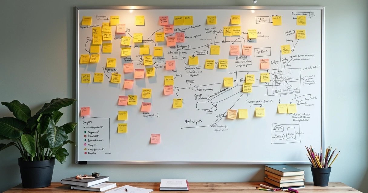 Quadro branco com escopo fechado mapeado 