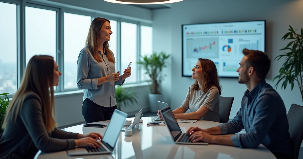 Ambiente corporativo diverso com mulheres em destaque 
