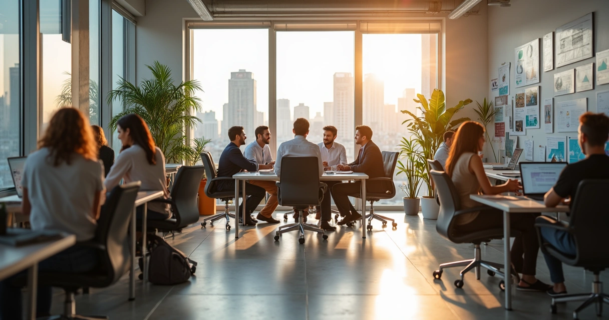 Sala moderna de uma agência de marketing em Fortaleza 