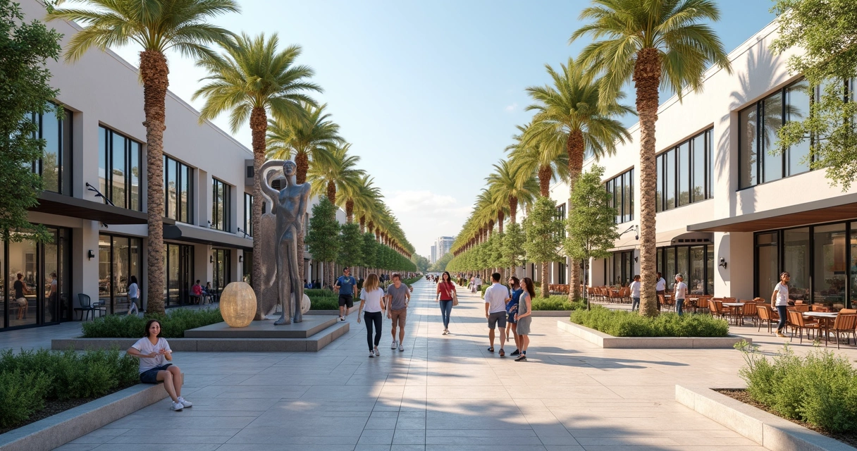 Esculturas modernas em área aberta de Lake Nona 