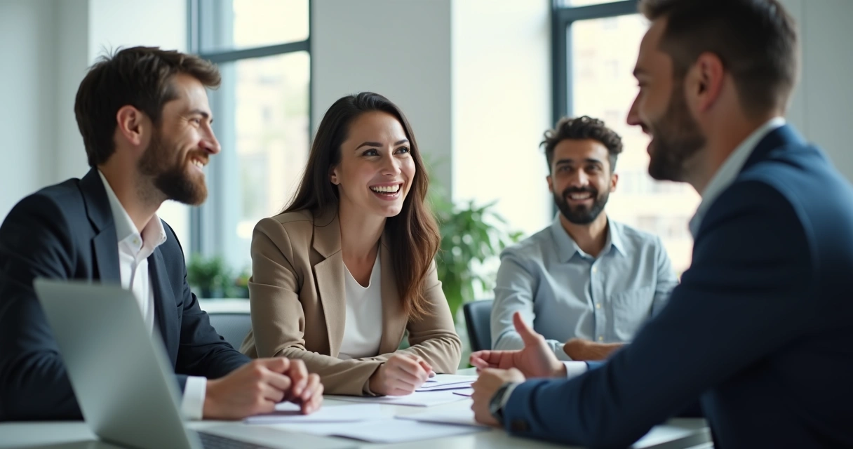 Pessoa ouvindo atentamente colega no ambiente de trabalho com expressão acolhedora 