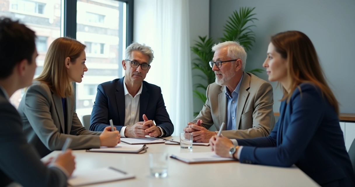 Pessoa ouvindo atentamente em reunião de trabalho