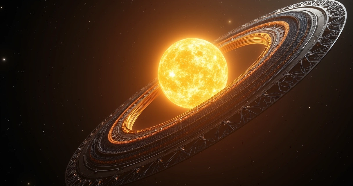Visualização artística de uma esfera de Dyson ao redor de uma estrela