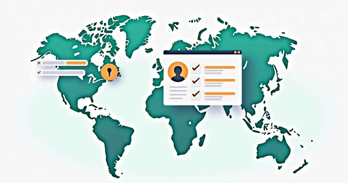 Digital platform illustrating contract management with compliance and support features 