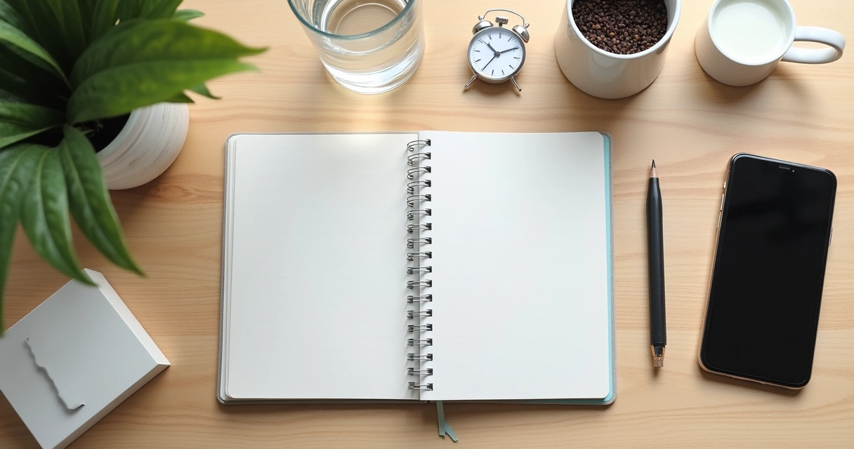 Escritorio ordenado para practicar sin distracciones 