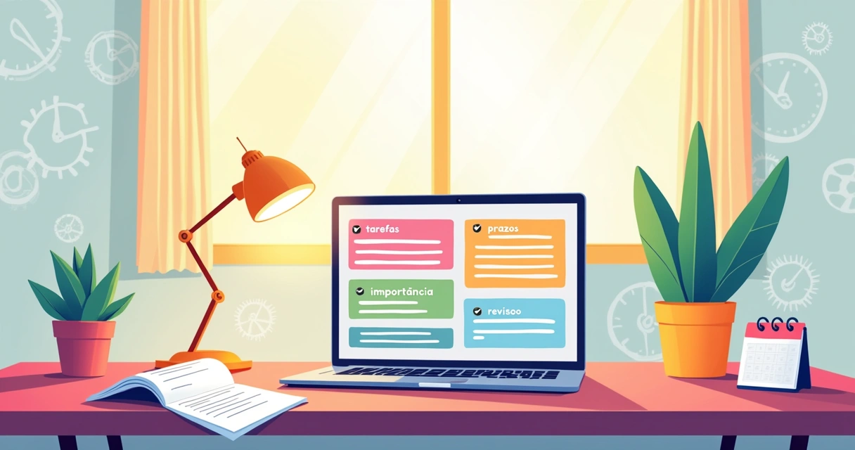 Espaço de trabalho organizado de freelancer com laptop, lista de tarefas e plantas em um ambiente iluminado.