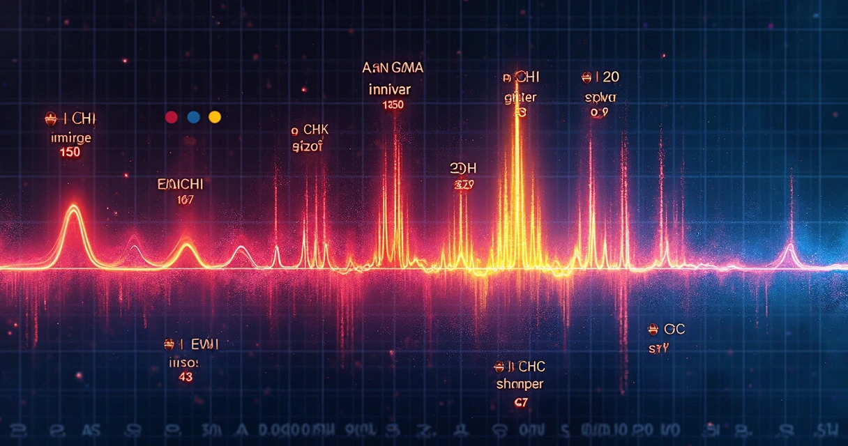 Espectro infravermelho com bandas de emissão de hidrocarbonetos 