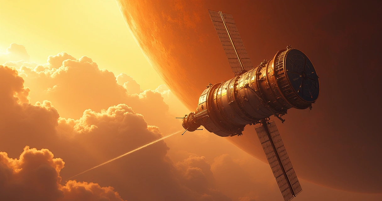 Espectrômetro de massa analisando gases das nuvens de Vênus 