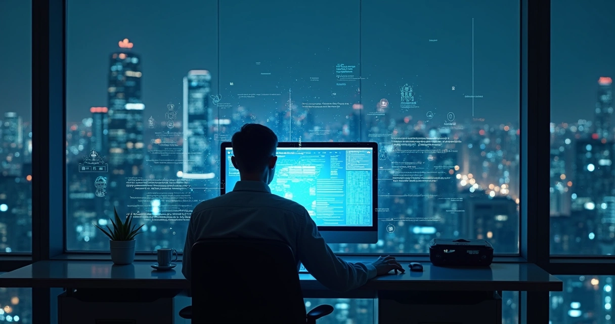Conceito de espionagem de dados em ambiente corporativo 