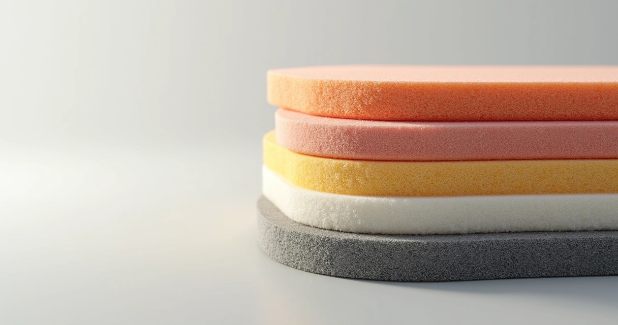 Camada de espuma cortada de um assento de cadeira ergonômica