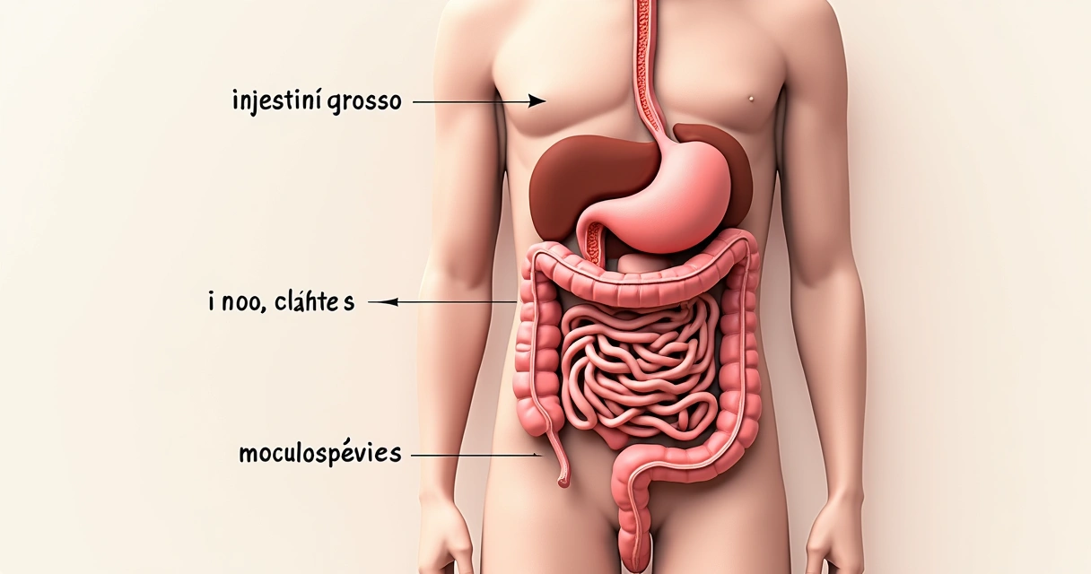 Ilustração explicando o funcionamento intestinal 