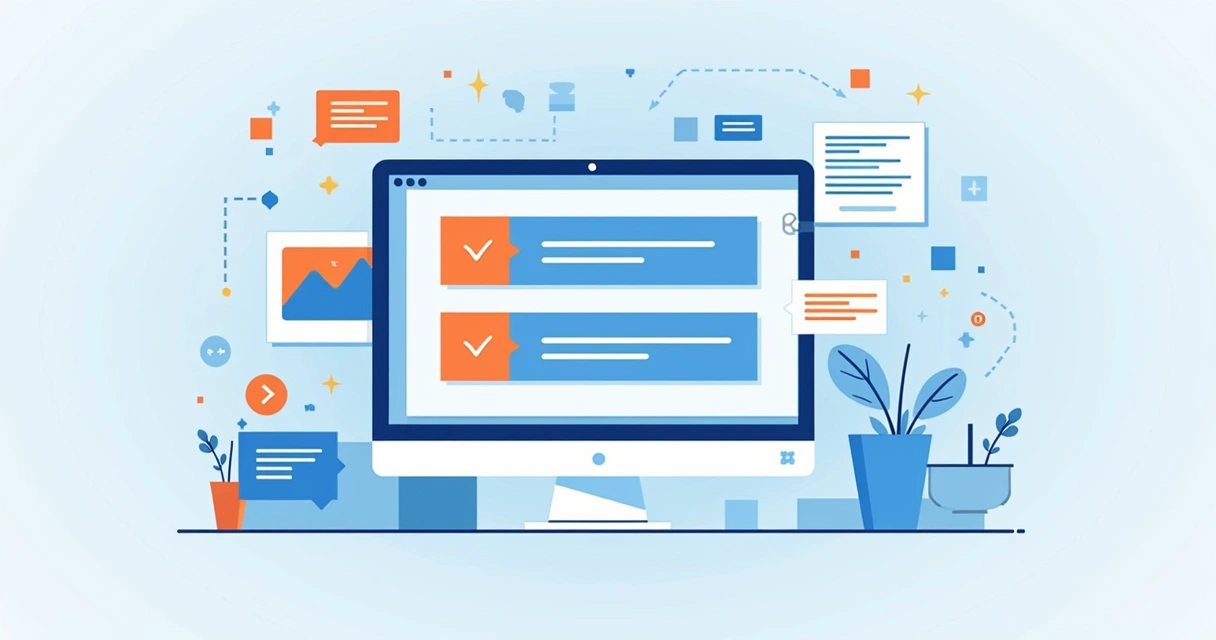 Elementos de site organizados sem mudanças inesperadas 