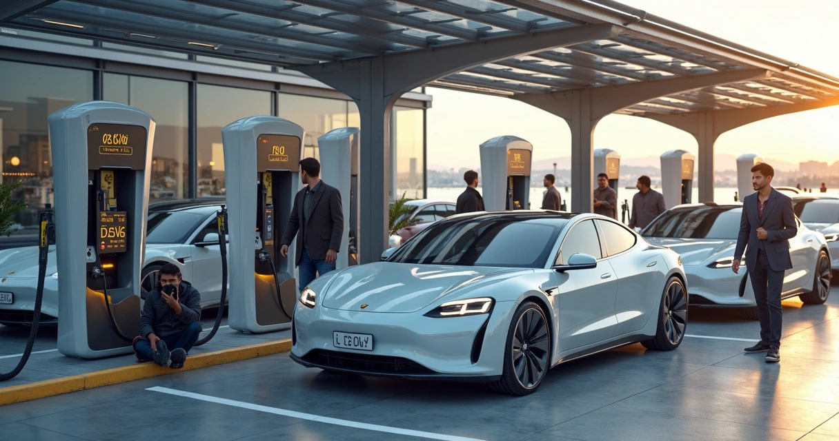 Estação de carregamento rápido de carros elétricos BEV