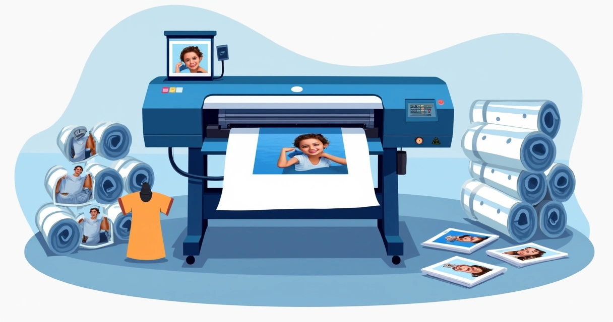Processo de estamparia digital em camiseta clara 