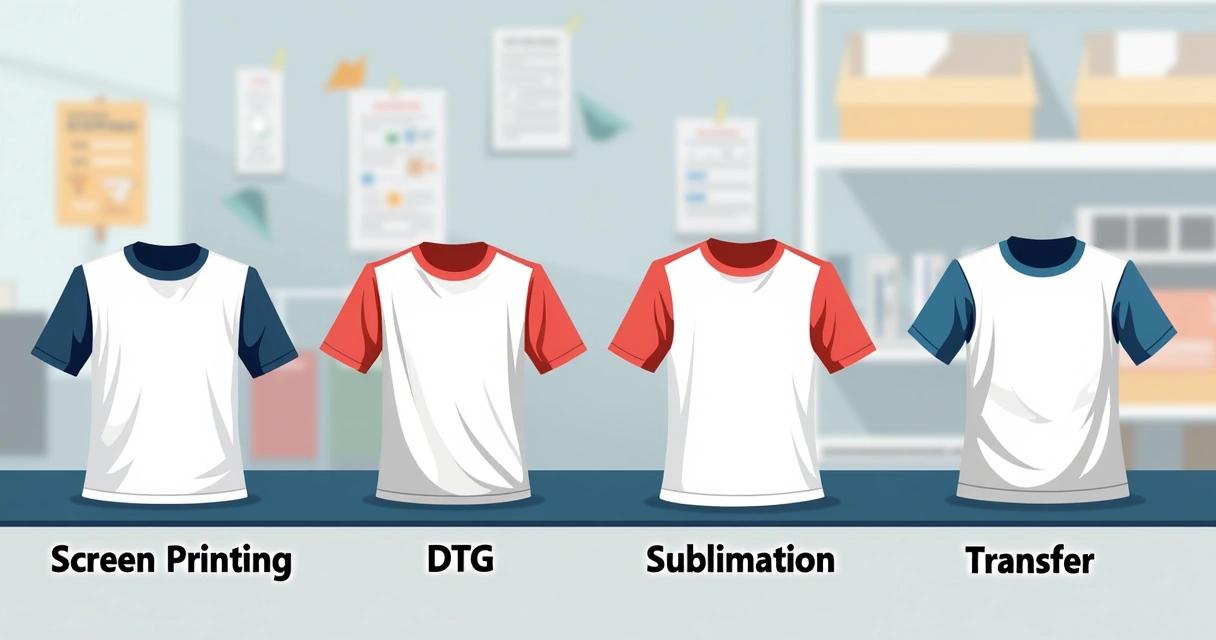 Processos de estamparia em camisetas com diferentes técnicas 
