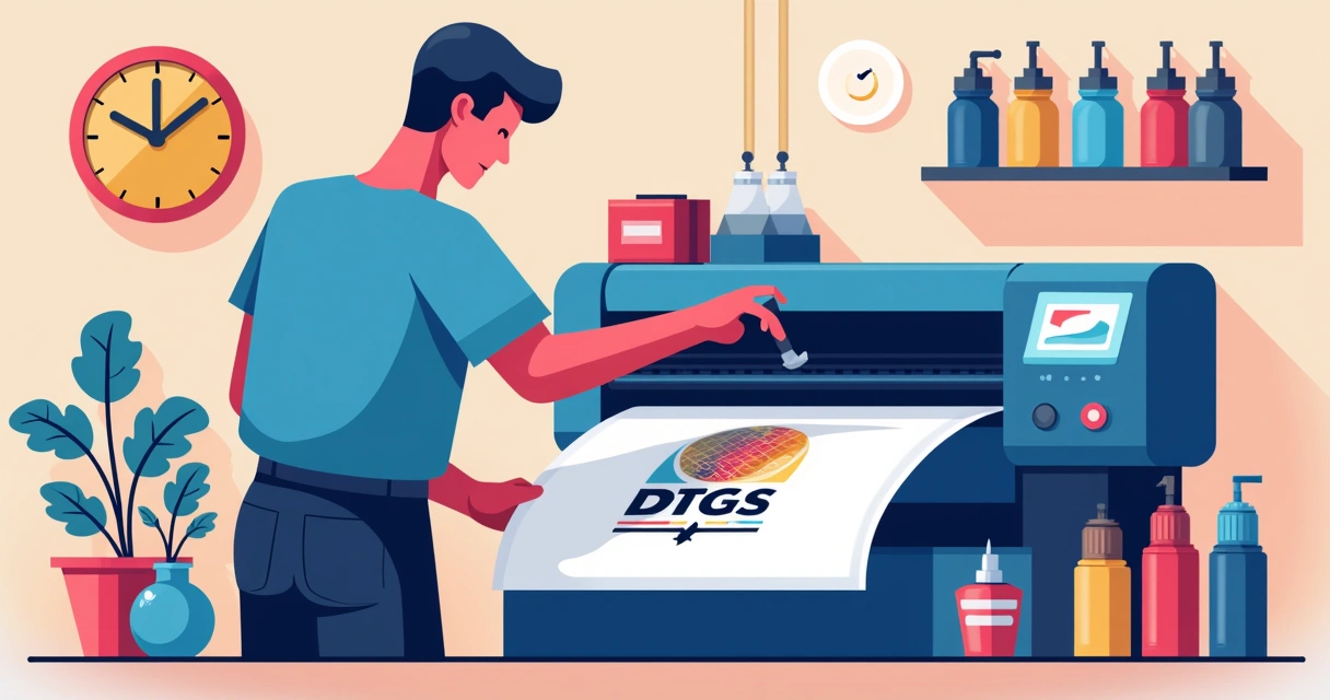 Processo de estamparia rápida em camiseta 