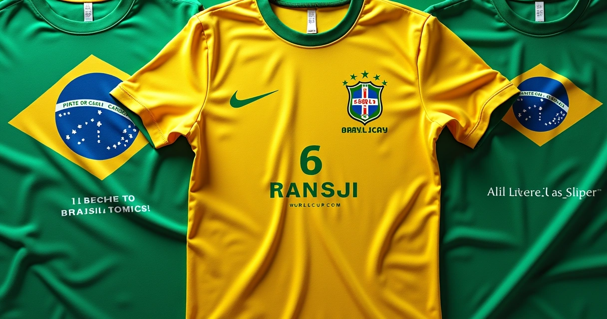 Detalhe de estampas criativas em camisetas da Copa do Mundo na moda casual