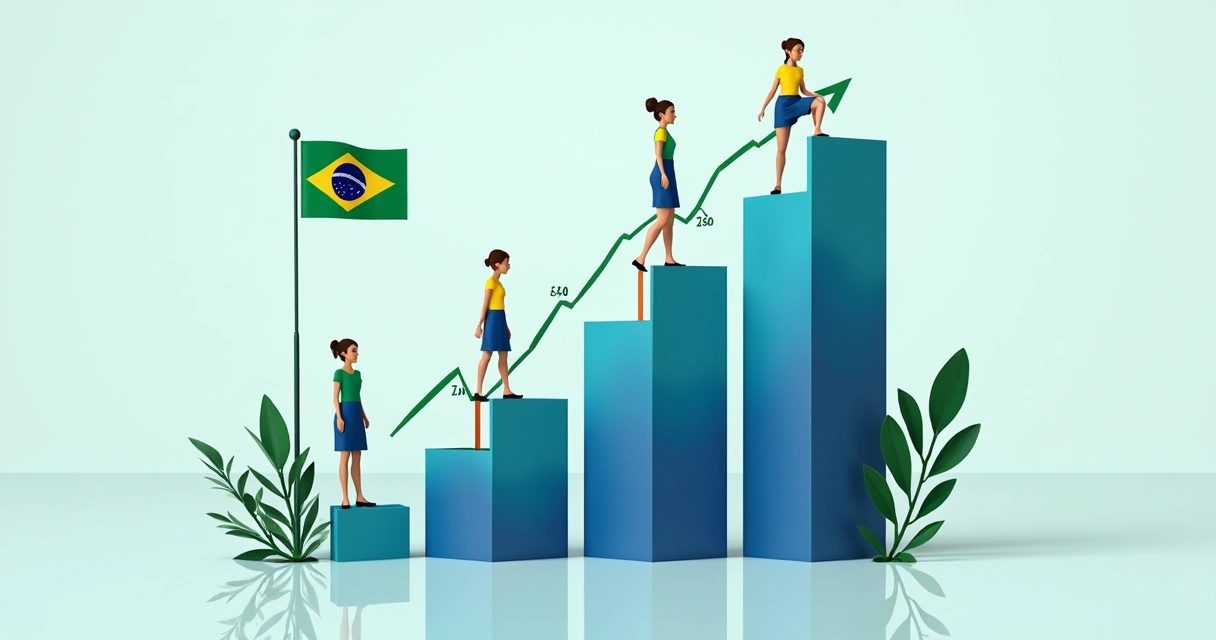 Gráfico mostra crescimento dos benefícios concedidos a mulheres no Brasil