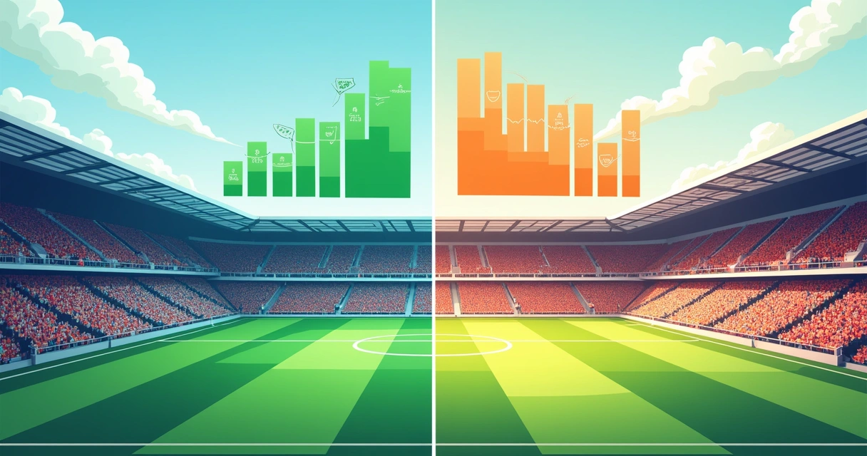 Comparação de desempenho mandante x visitante em futebol
