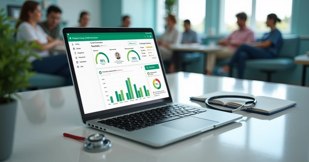 Tela de estatísticas do WhatsApp Business em consultório médico 