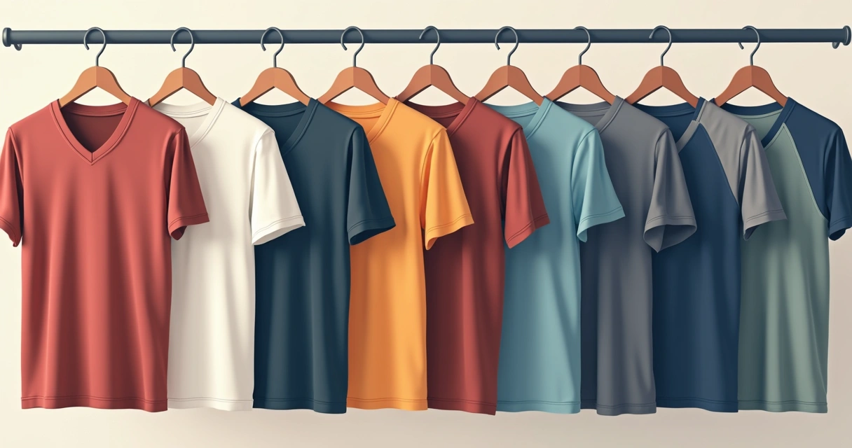 Vários modelos de camisetas masculinas modernas em malha fria 