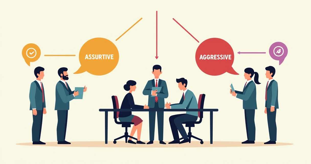 Esquema visual con cuatro estilos de comunicación representados por figuras y líneas conectando a un líder y su equipo 