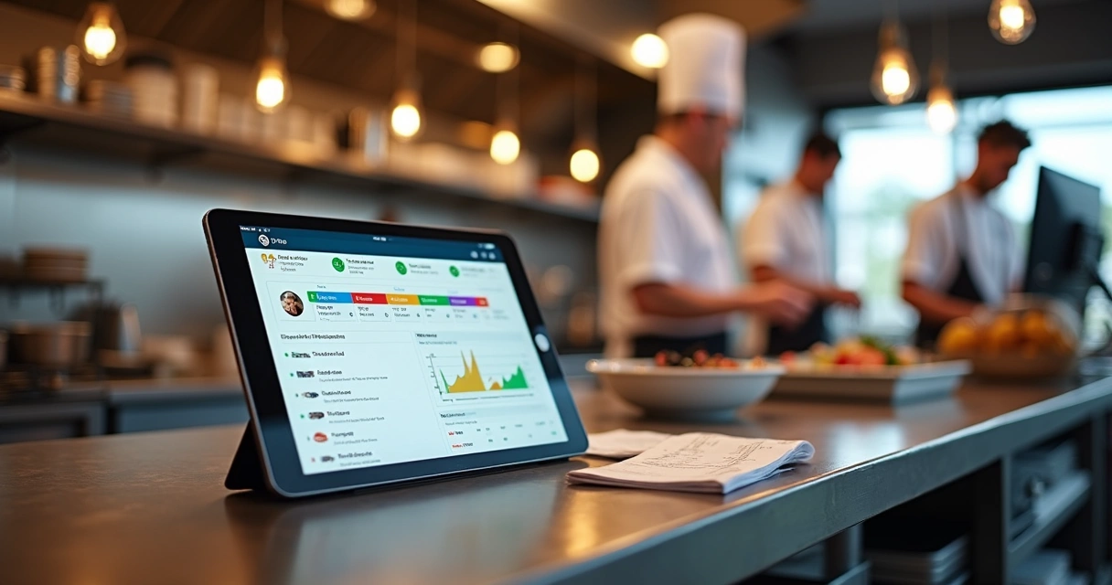 Sistema mostrando controle de estoque e pedidos no restaurante integrado ao delivery 