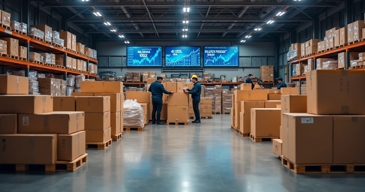 Pilhas de caixas em estoque de loja de varejo 