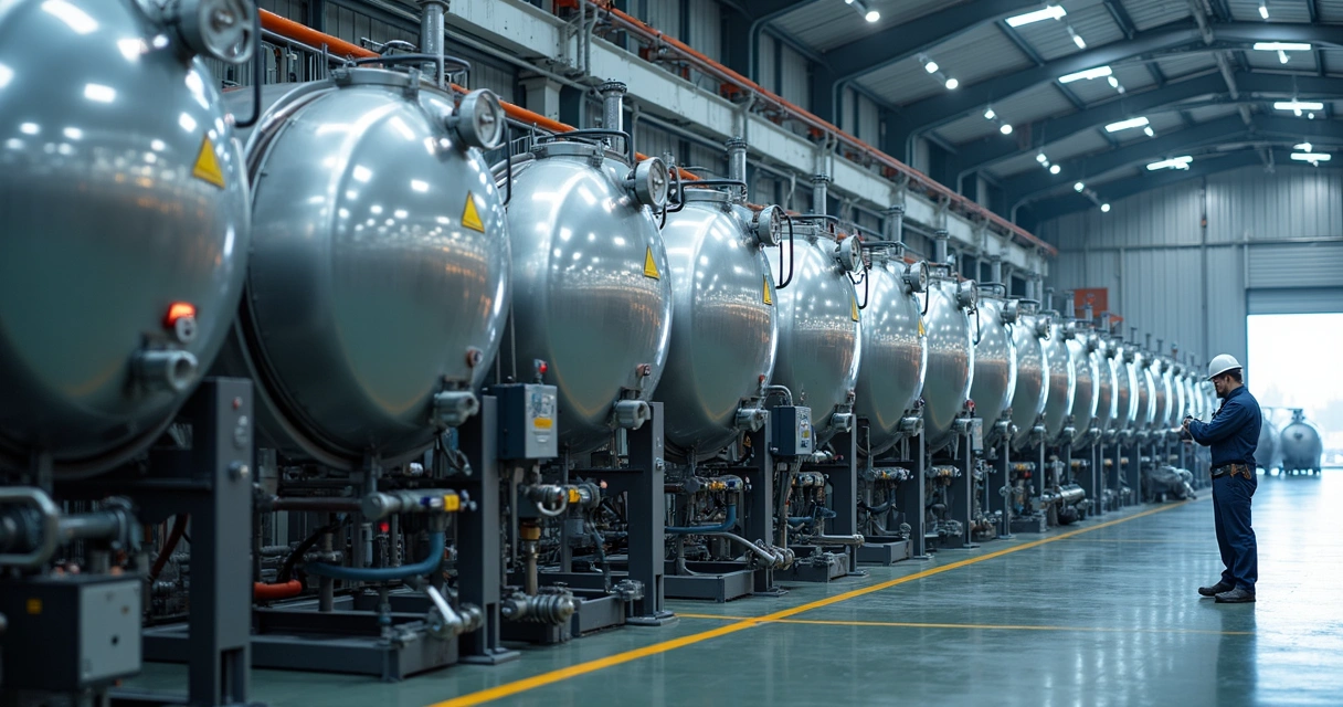 Estoques de combustíveis organizados em ambiente industrial 