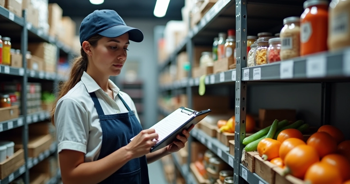 Contagem semanal de estoque em restaurante 