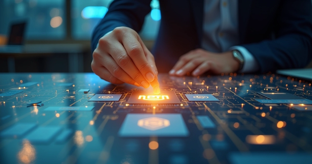 Ilustração de um tabuleiro de xadrez, peças representando empresas e estratégias ABM 